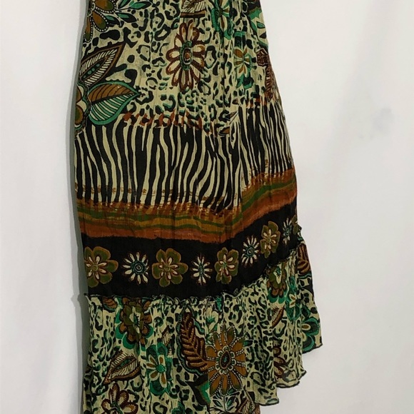 FORBIDDEN tropical beaded animal resort wear dress - Picture 4 of 8